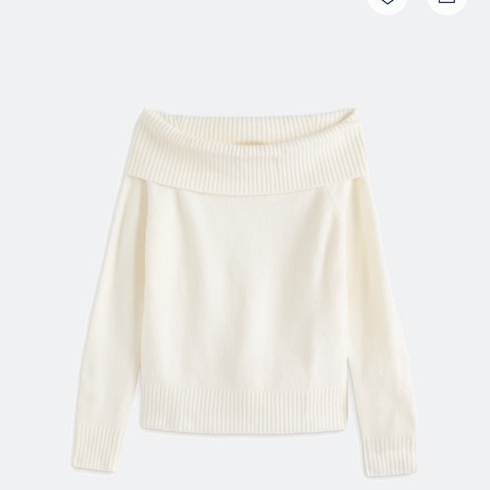 Chic Off-Shoulder White Sweater